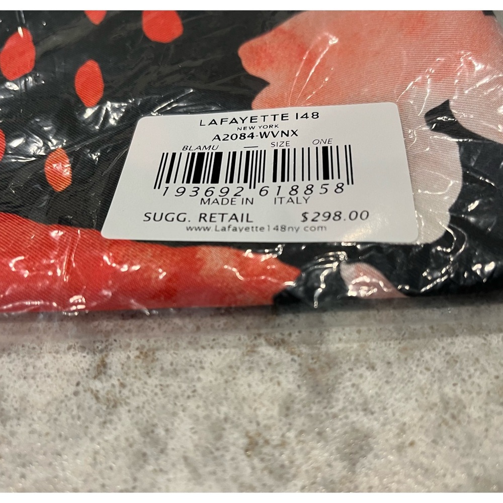 NWT Lafayette 148 New York Multi-Color Silk Scarf